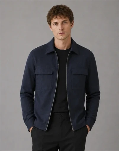Clean Cut Copenhagen - Sigurd Structure Jakke - Navy